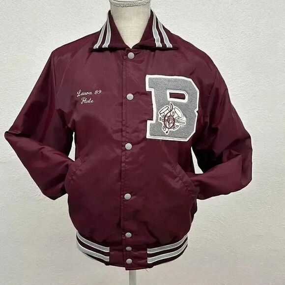 Vintage Neff Band Jacket Made In The USA Sz Small Maroon - Picture 1 of 13